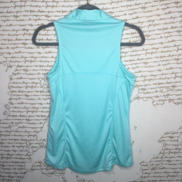 GrandSlam Size XS Turquoise Tennis Sport V-neck Collar Active Tank - Picture 5 of 6